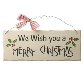 We wish you a merry Christmas sign