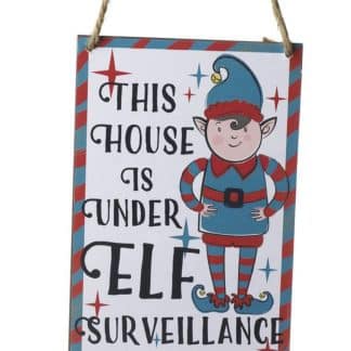Elf wooden sign