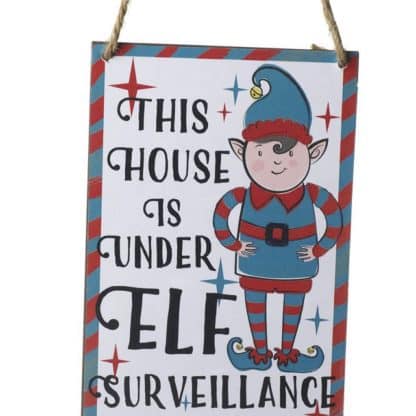 Elf wooden sign