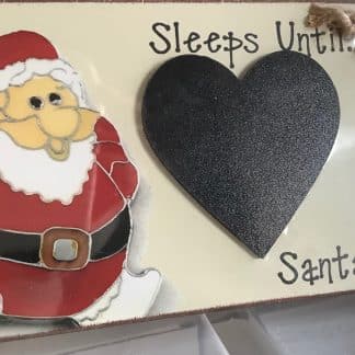 Sleeps until Santa chalkboard