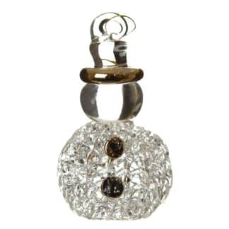 Hanging glass snowman decoration