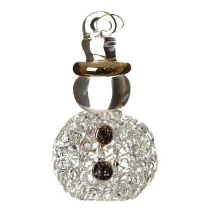 Hanging glass snowman decoration