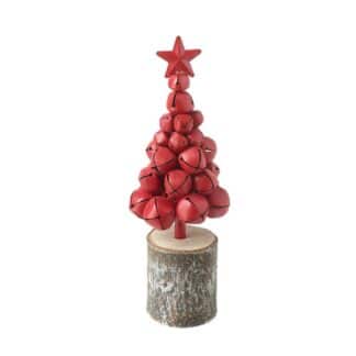 Red metal bell tree