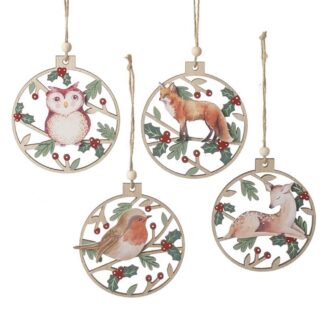 Woodland cut out decoration choice of four designs