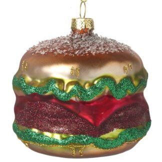 Glass hanging burger
