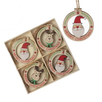 Wooden Merry Christmas bauble