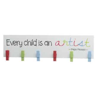 Every child is an artist peg board