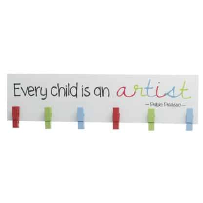 Every child is an artist peg board