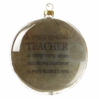 Hanging Glass Teacher Bauble