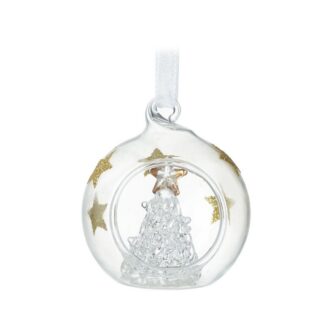 Bauble with glass Christmas tree
