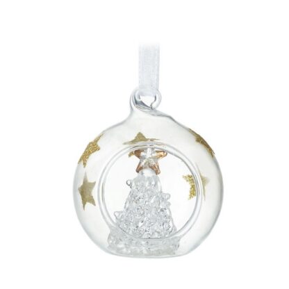 Bauble with glass Christmas tree