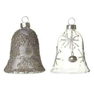 Glass Bell Christmas Bauble
