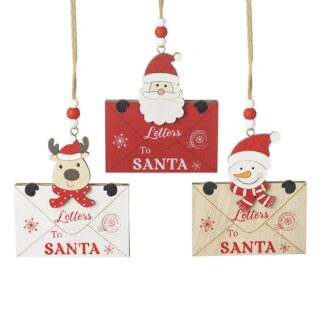 Letters to Santa hanging decoration mix (single)