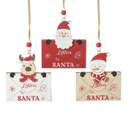 Letters to Santa hanging decoration mix (single)
