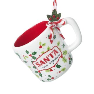 Santa I Can Explain Mini Hanging Mug