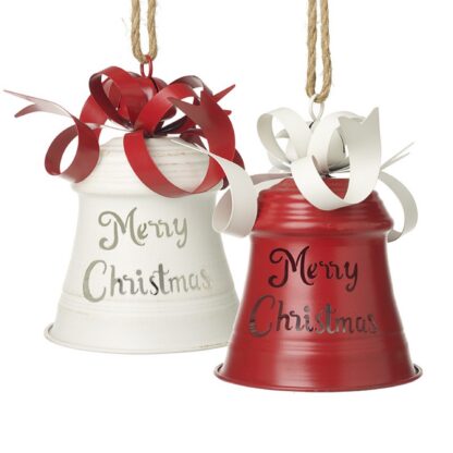 White Merry Christmas bell