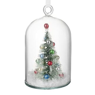 Christmas Tree in a Glass Dome Ornament