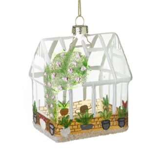 Quirky Glass Greenhouse Christmas Tree Decoration