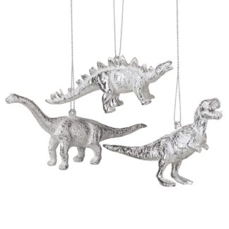 Silver dinosaur tree decoration choice of designs