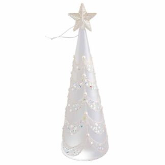 Glass Light-up Tree with Star