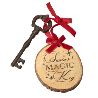 Cast iron Santa key with tag, bottle opener