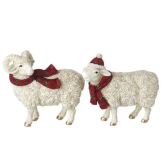 Christmas Sheep With Red Scarf